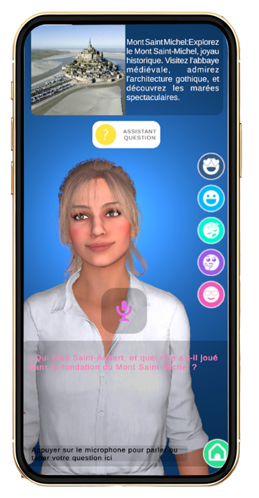 Avatar IA conversationnel de JustCity pour le tourisme